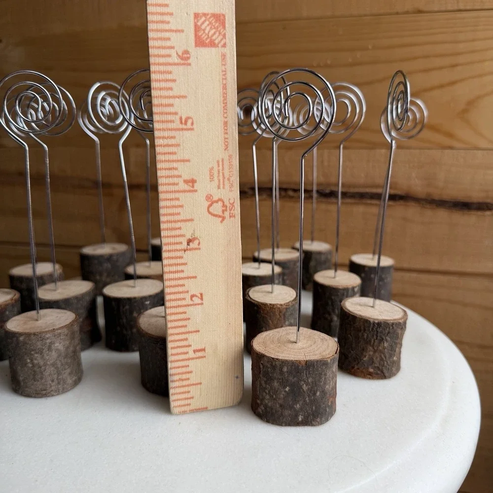 20 Placeholders Photo Holders Rustic Wood Event Wedding Party Baby Shower